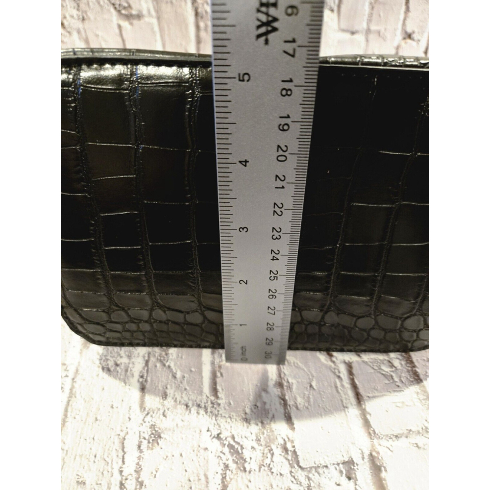 AOTA Crossbody Handbag Croc Bucket Purse Rachel Zoe Elena Black NWT Vegan Bucket - Picture 6 of 10